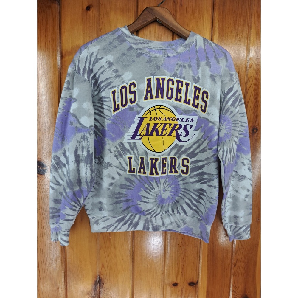 LOS ANGELES LAKERS Sweatshirt Womens Medium LA = Fit Mens Small Hybrid Apparel